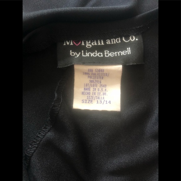 Morgan & Co Black Party/Cocktail/Prom Sz 13/14 - Picture 3 of 14